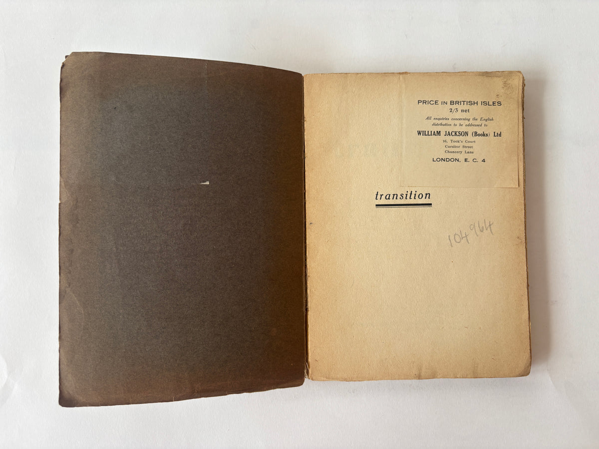 Transition / Issue #7 / October 1927 / w James Joyce, Max Ernst, William Carlos Williams / Shakespeare & Co., Paris