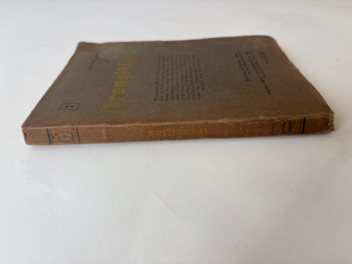 Transition / Issue #7 / October 1927 / w James Joyce, Max Ernst, William Carlos Williams / Shakespeare & Co., Paris
