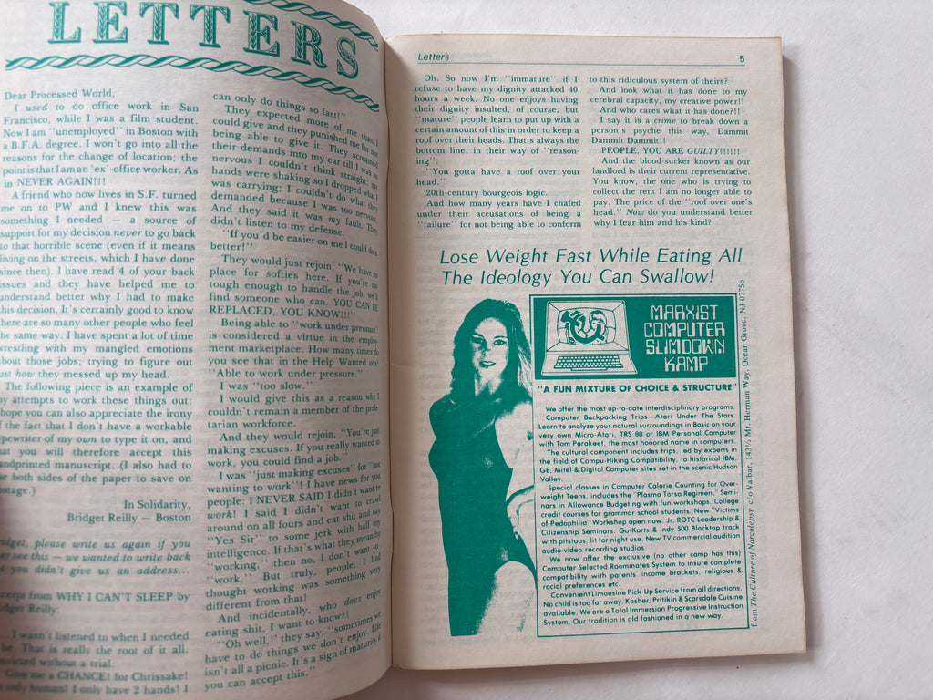 Processed World #10 / Anti-Tech/Anti-Corporate Zine / 1983
