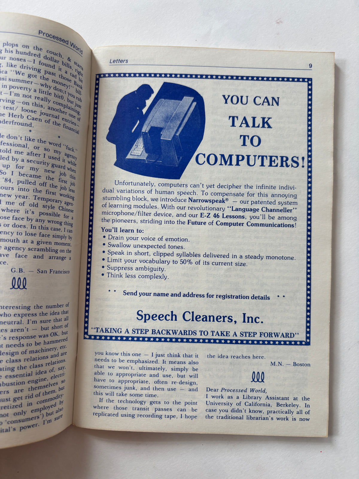 Processed World #10 / Anti-Tech/Anti-Corporate Zine / 1983