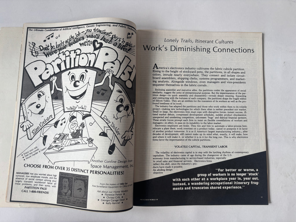 Processed World #18 / Anti-tech/Anti-capitalist Zine / 1987
