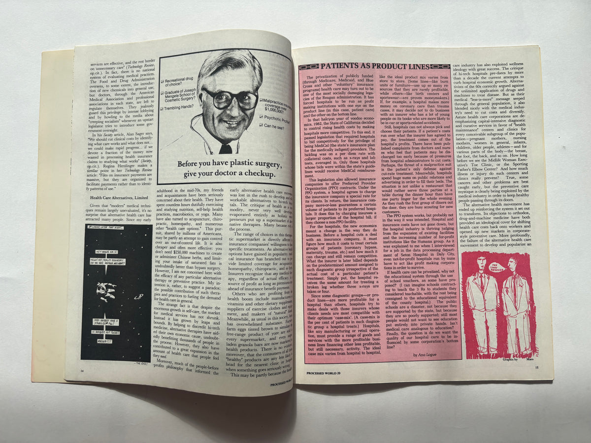 Processed World #20 / Anti-technology/Anti-capitalist Zine / 1987