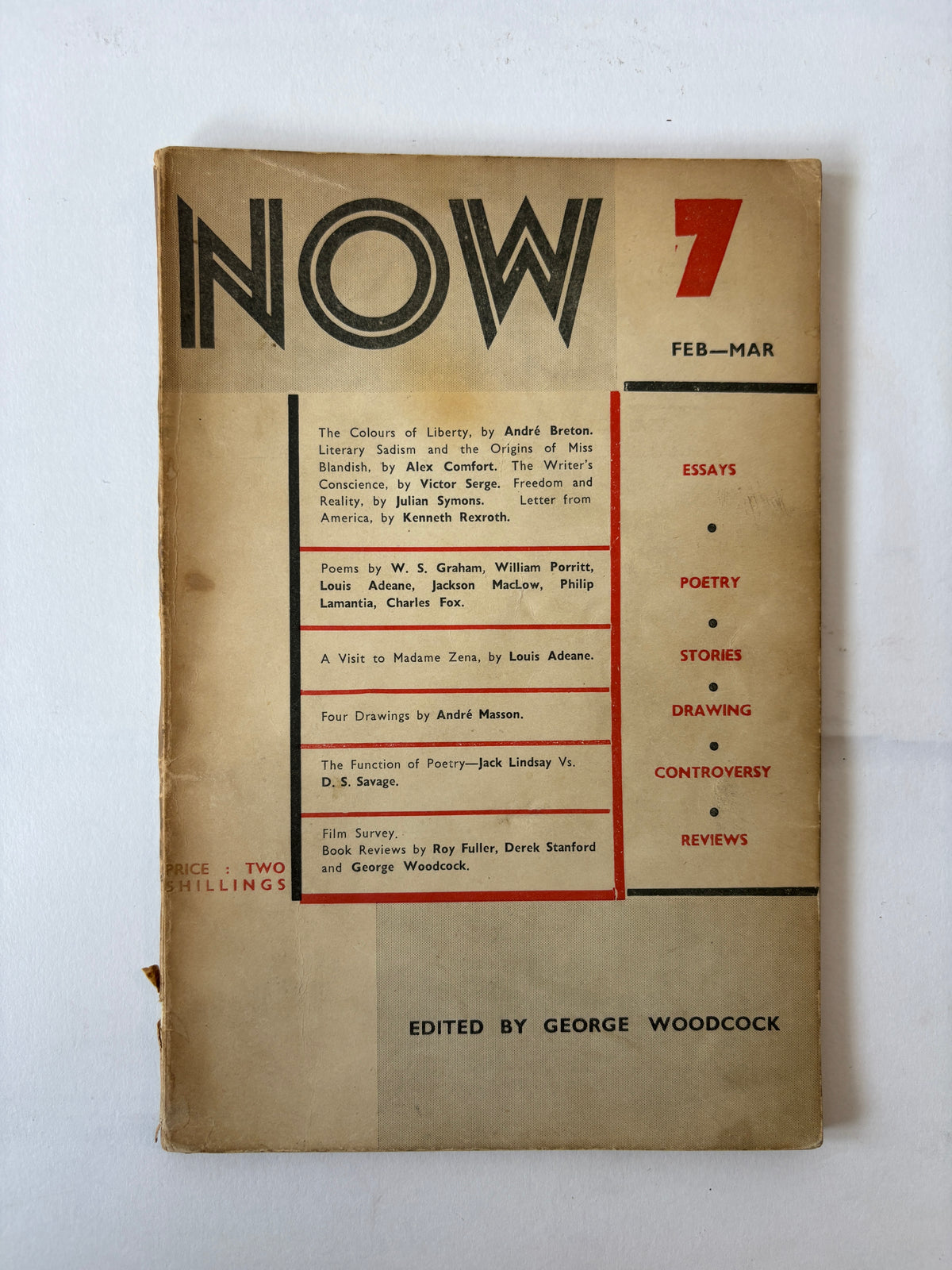 Now #7 / Ed. George Woodcock / Literary Journal / 1945