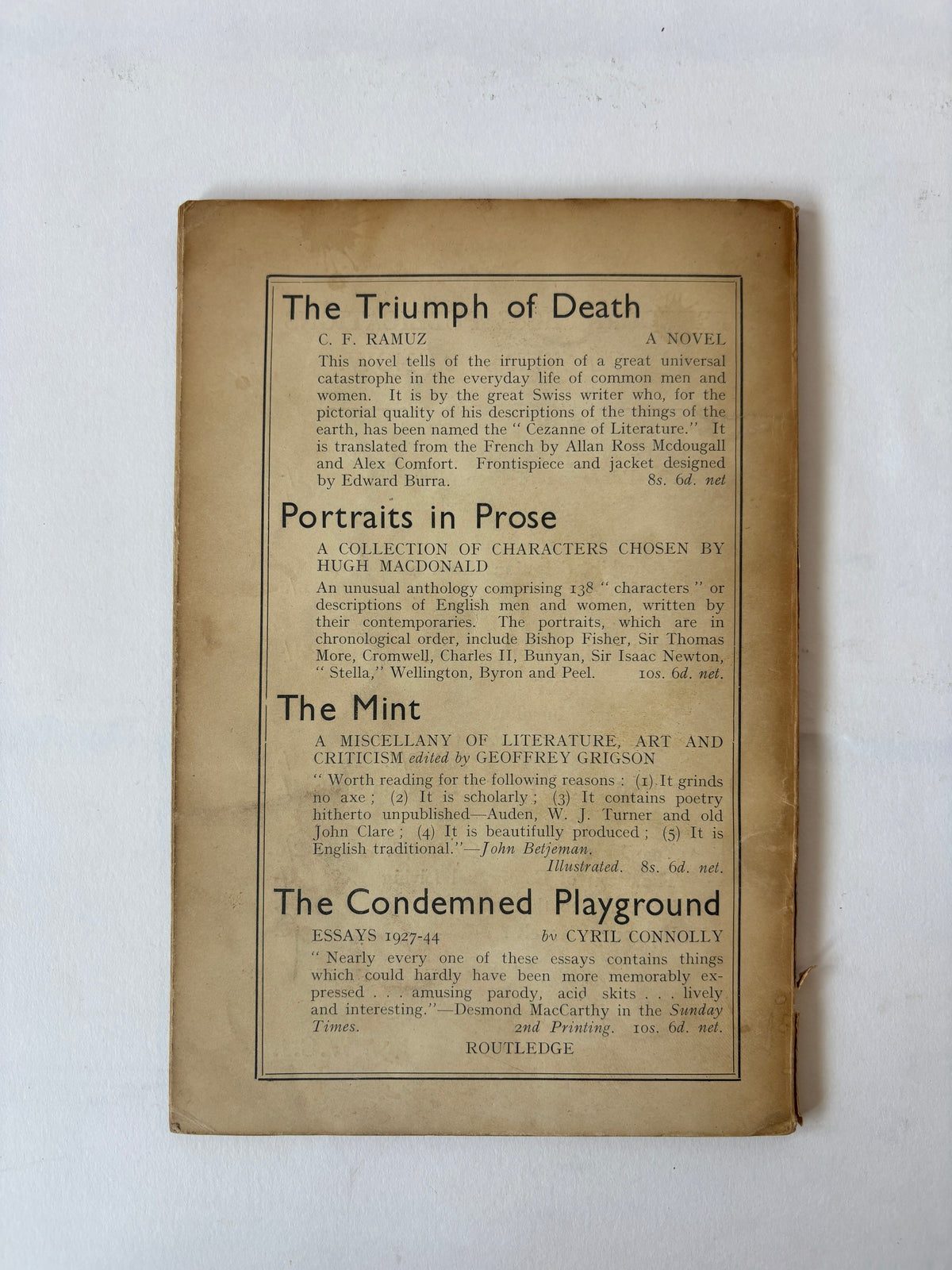 Now #7 / Ed. George Woodcock / Literary Journal / 1945
