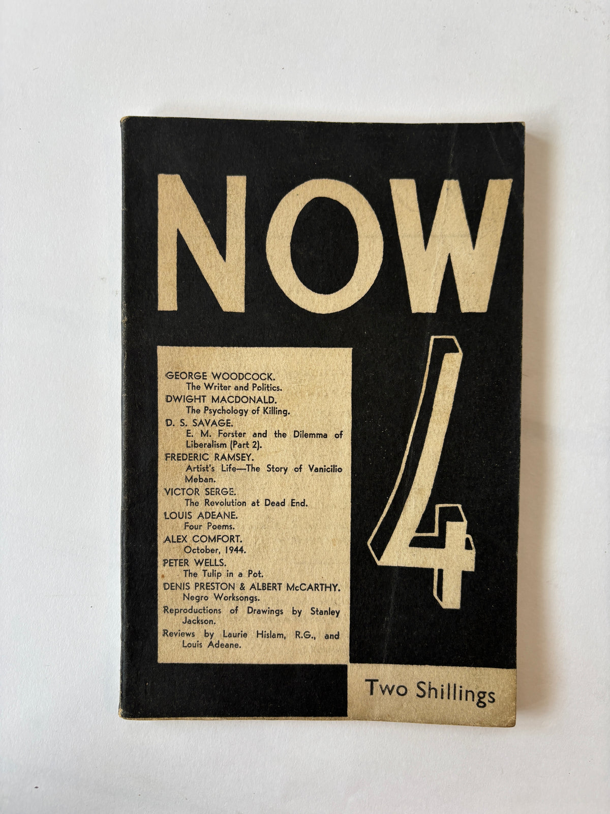 Now #4 / Ed. George Woodcock / Literary Journal / 1944 / Freedom Press
