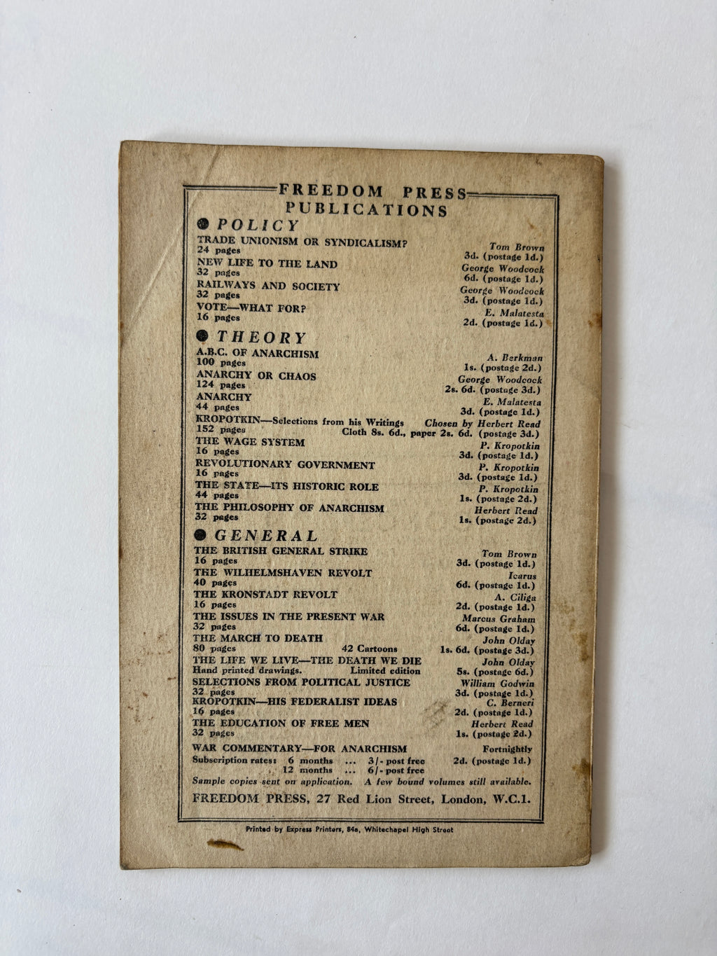 Now #4 / Ed. George Woodcock / Literary Journal / 1944 / Freedom Press