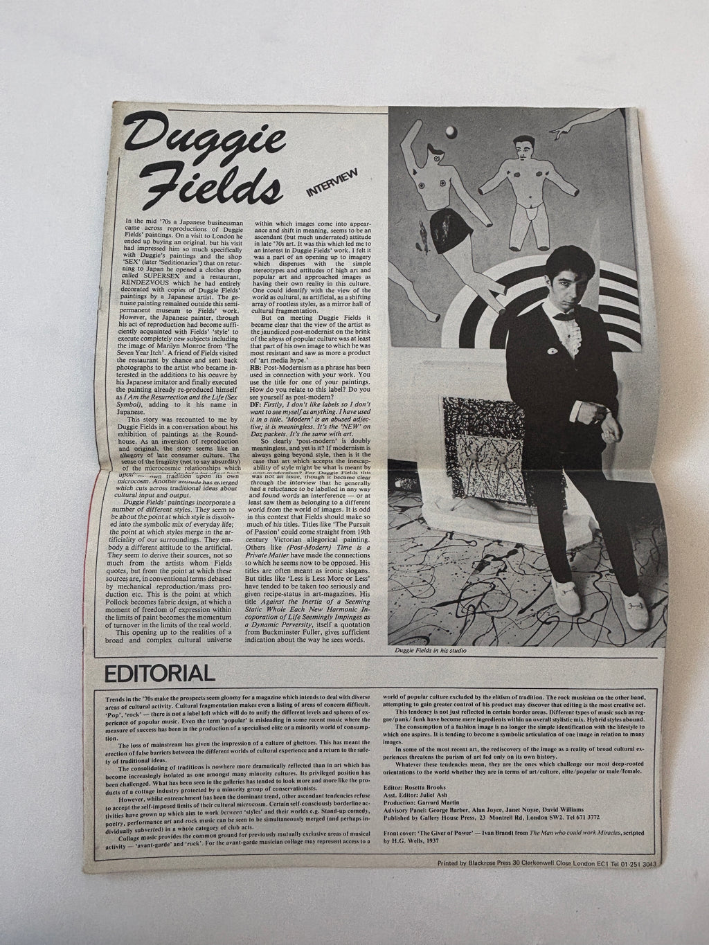 ZG 80 #1 / Post Punk Zine / 1980 / Gallery House Press
