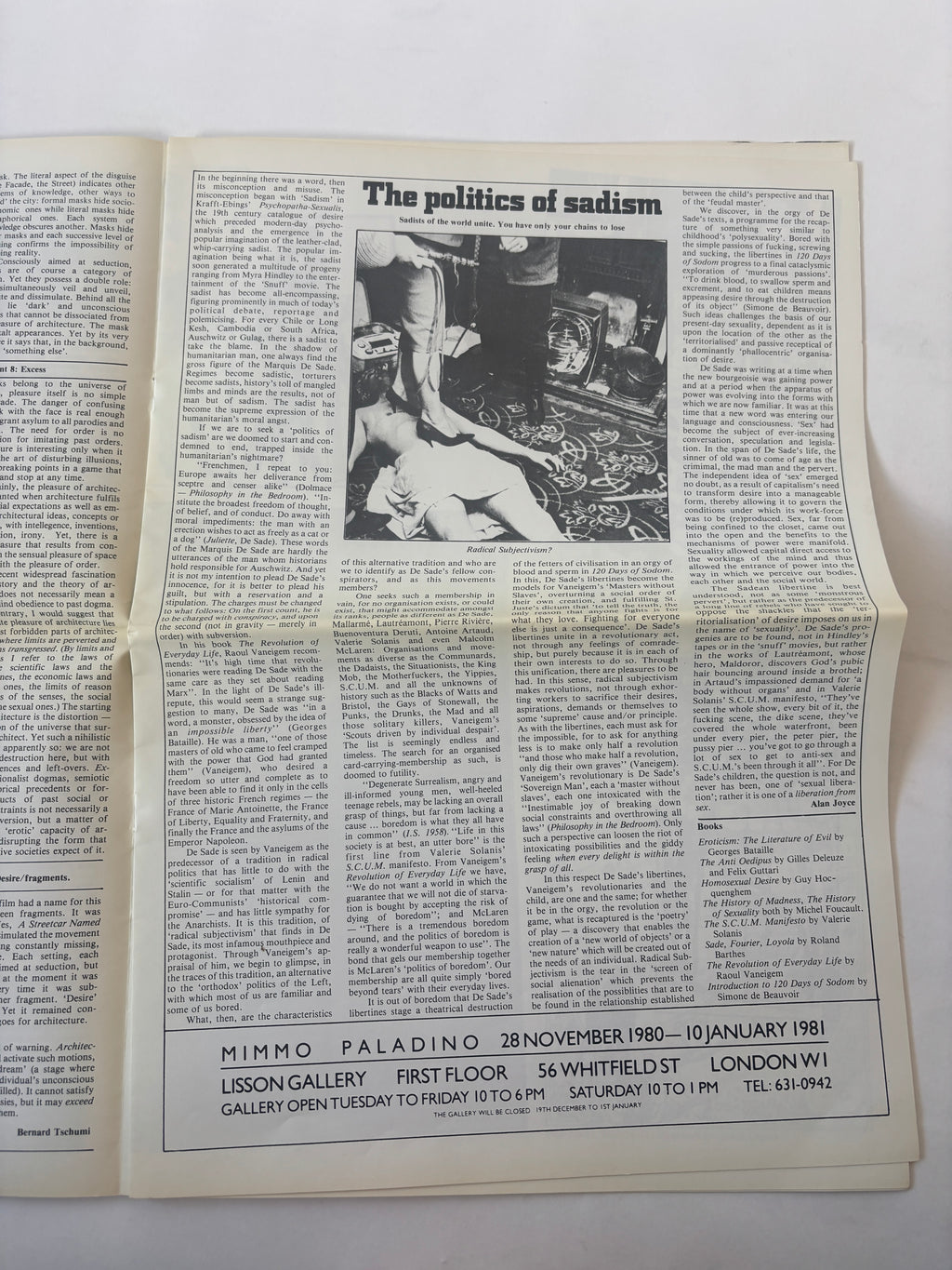 ZG 80 #2 / Post-punk Culture Zine / 1980 / Gallery House Press