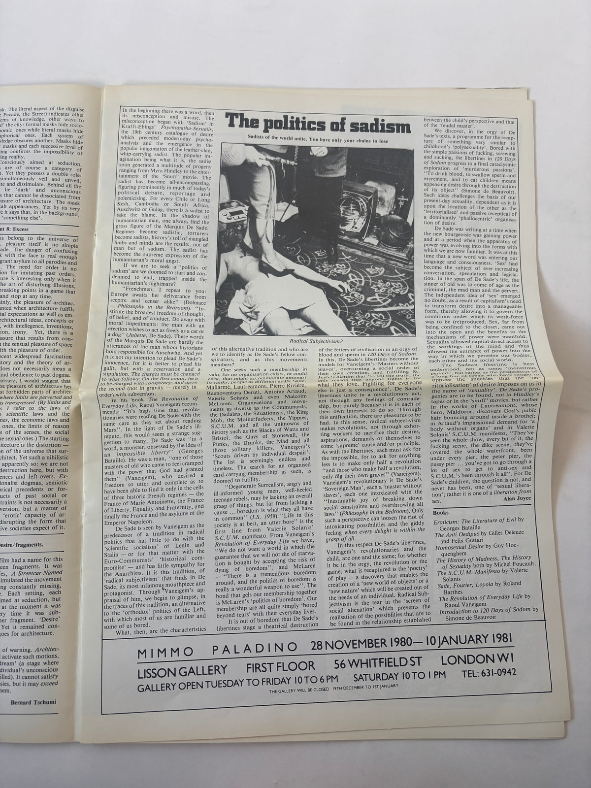 ZG 80 #2 / Post-punk Culture Zine / 1980 / Gallery House Press