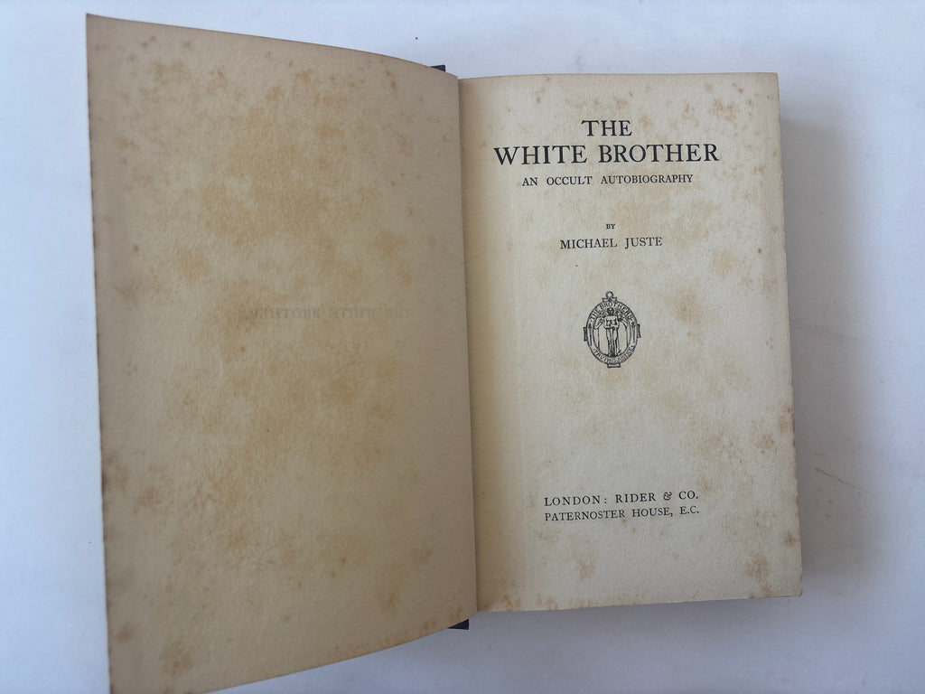 The White Brother / Michael Juste / 1st Edition / 1927 / Rider and Company