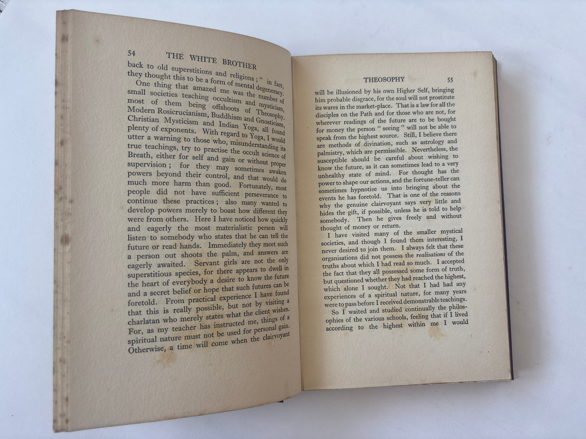 The White Brother / Michael Juste / 1st Edition / 1927 / Rider and Company