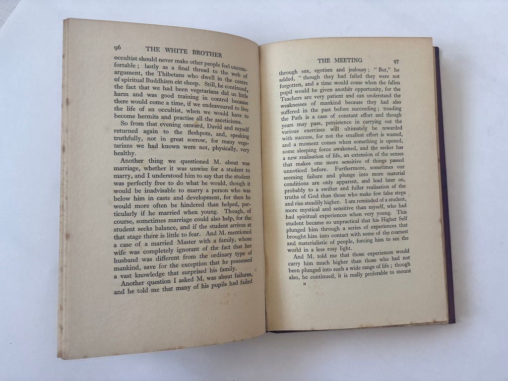 The White Brother / Michael Juste / 1st Edition / 1927 / Rider and Company