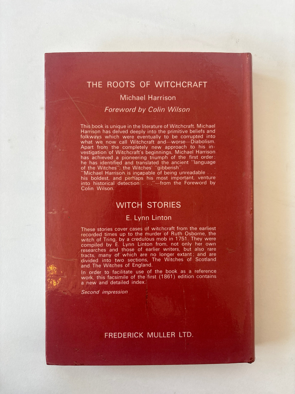 Witchcraft in British History / Ronald Homes / 1st Edition / 1974 / Muller