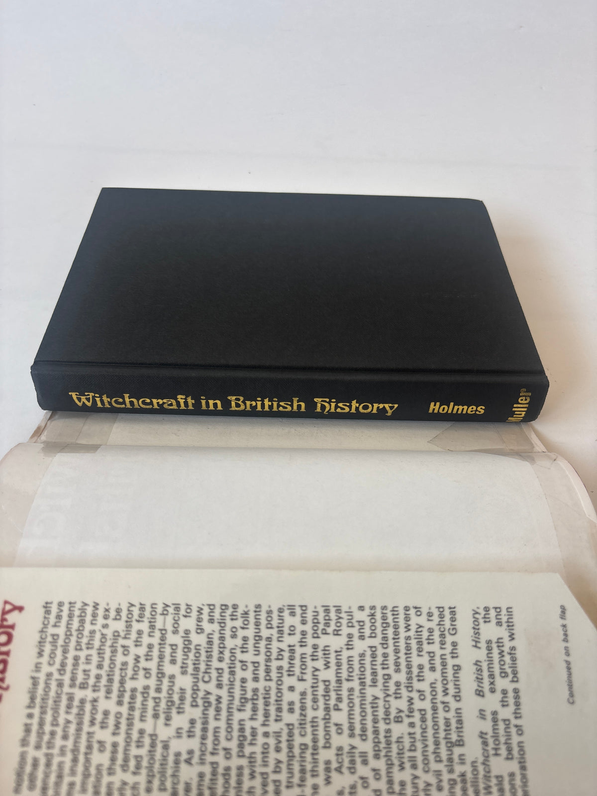 Witchcraft in British History / Ronald Homes / 1st Edition / 1974 / Muller