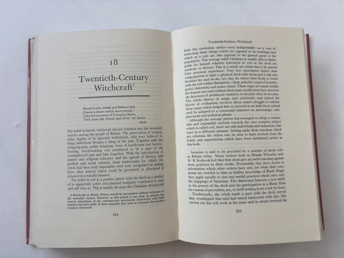 Witchcraft in British History / Ronald Homes / 1st Edition / 1974 / Muller