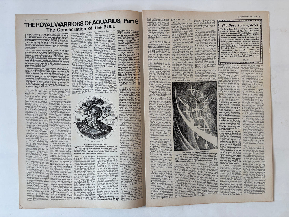 Occult Gazette x 9 copies / 1971 - 1975