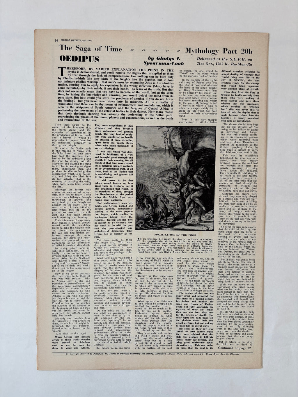 Occult Gazette x 9 copies / 1971 - 1975