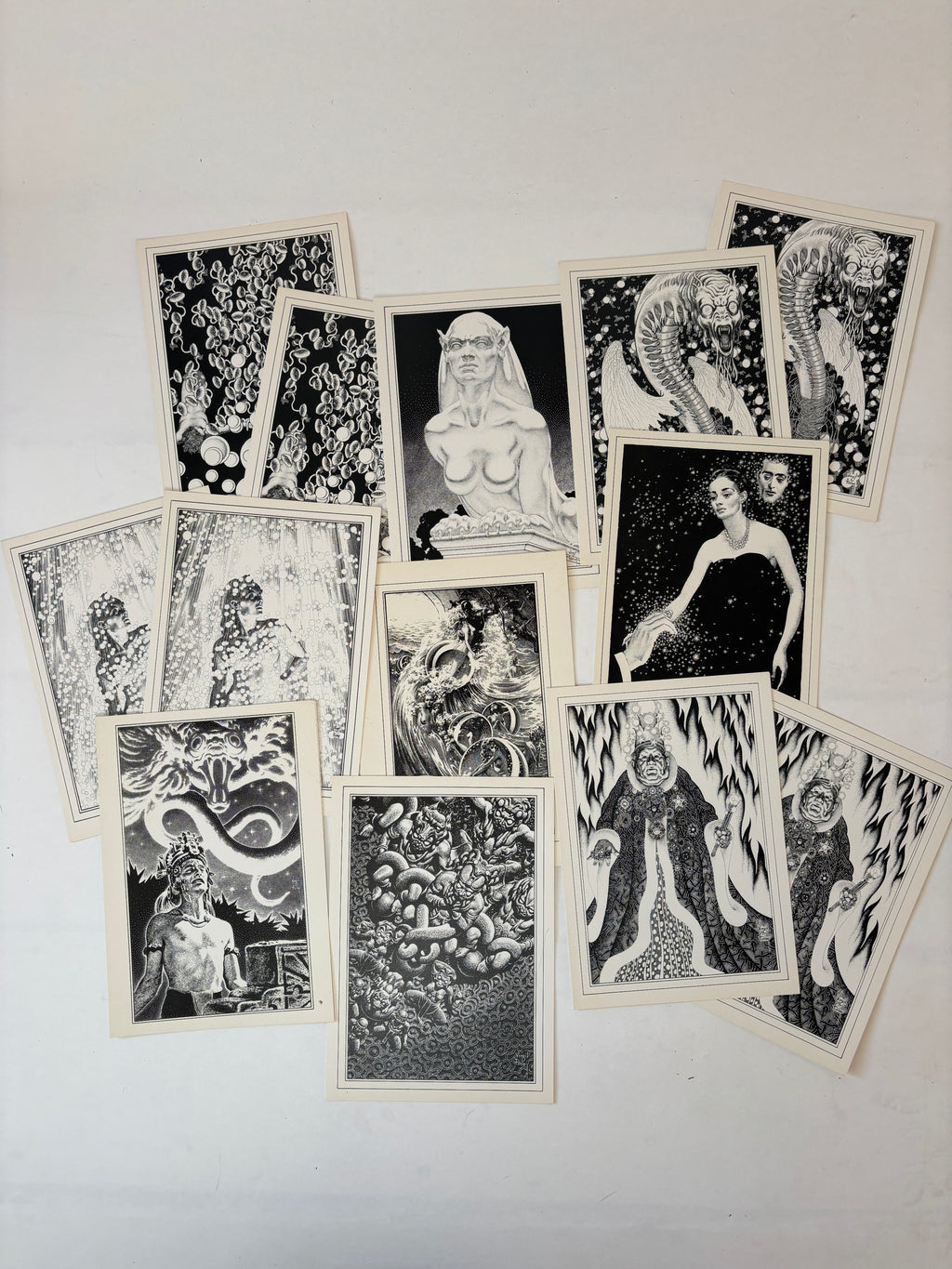Virgil Finlay Greeting Card Set / Gerry de la Ree / 1979