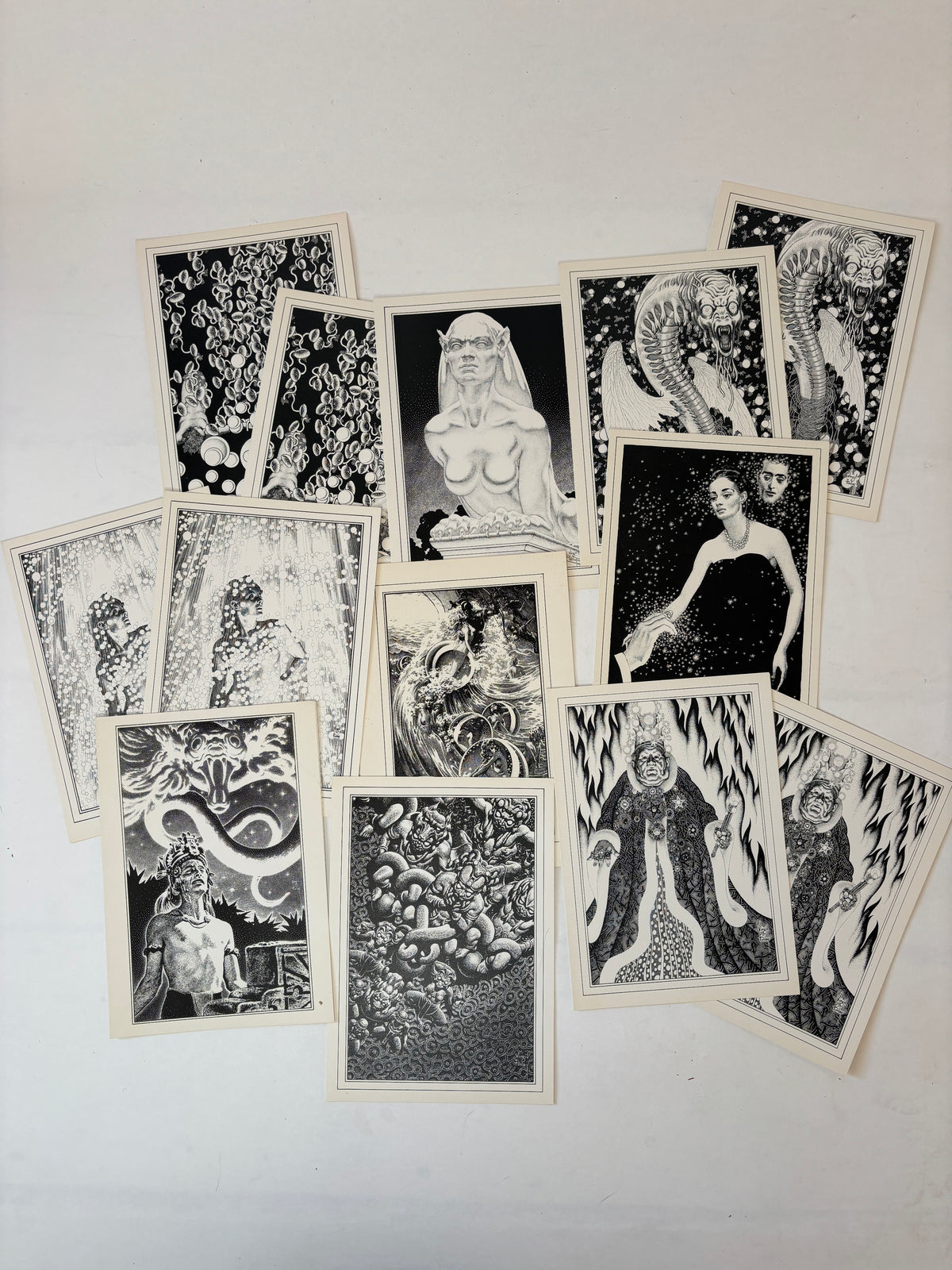 Virgil Finlay Greeting Card Set / Gerry de la Ree / 1979