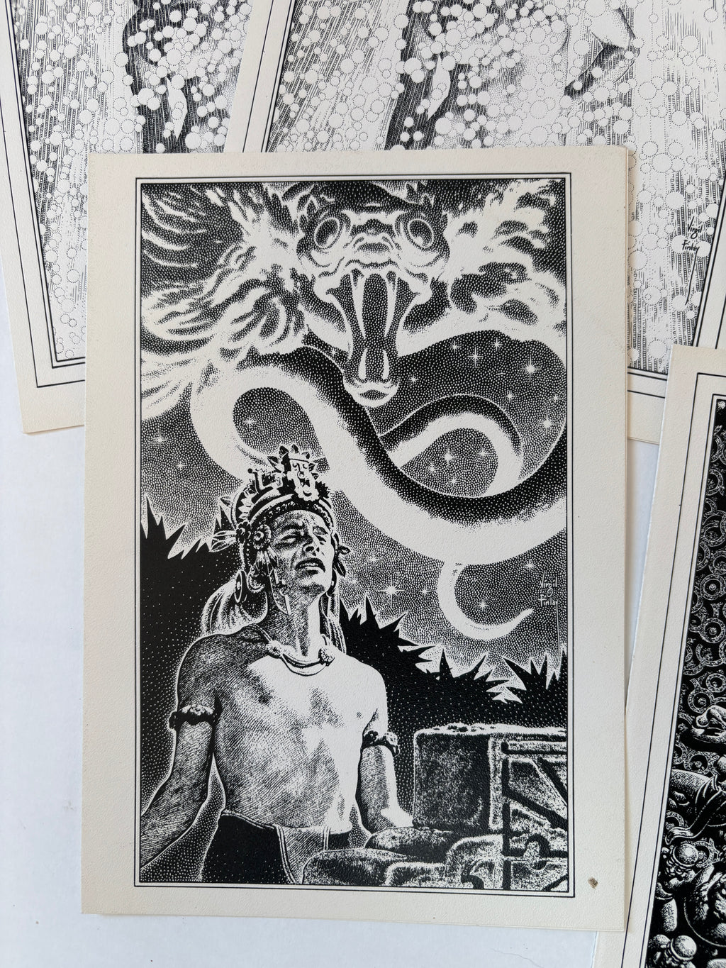 Virgil Finlay Greeting Card Set / Gerry de la Ree / 1979