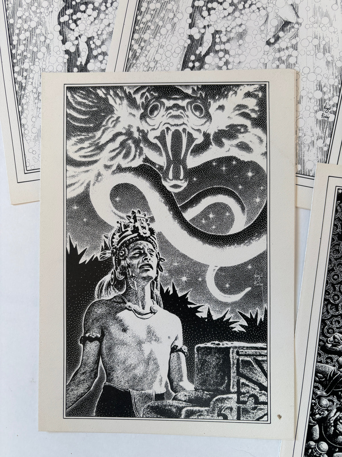 Virgil Finlay Greeting Card Set / Gerry de la Ree / 1979