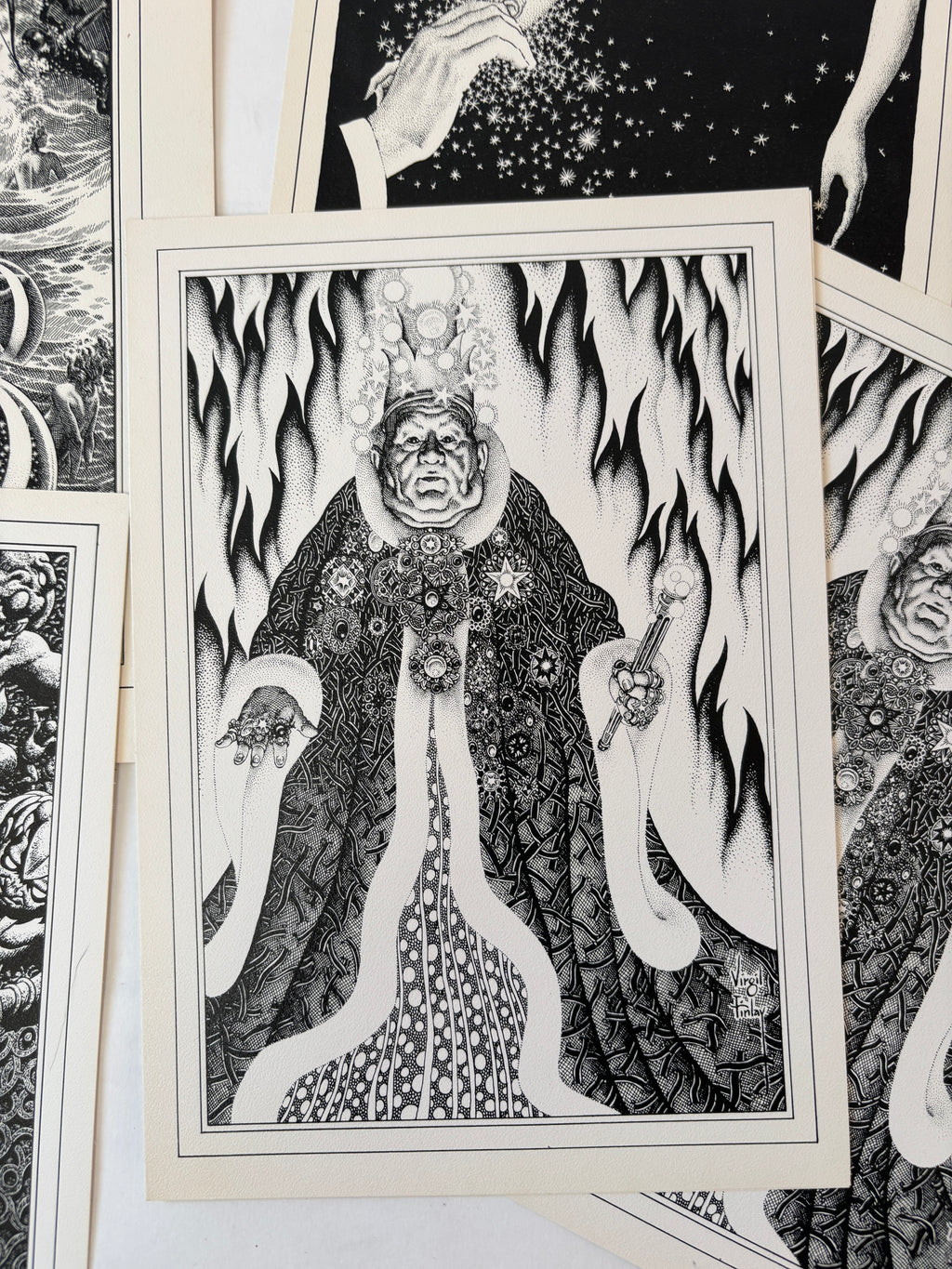 Virgil Finlay Greeting Card Set / Gerry de la Ree / 1979