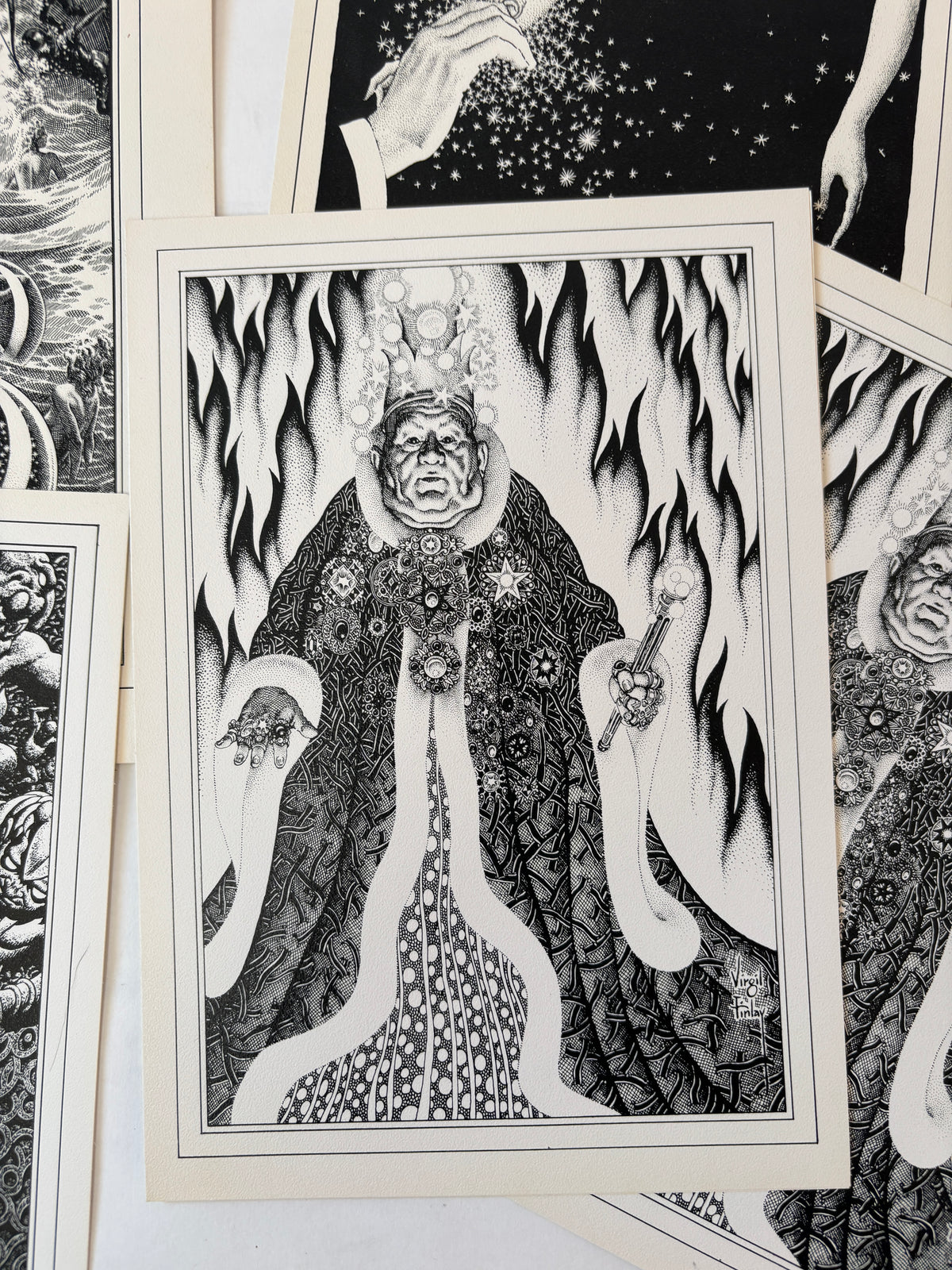 Virgil Finlay Greeting Card Set / Gerry de la Ree / 1979
