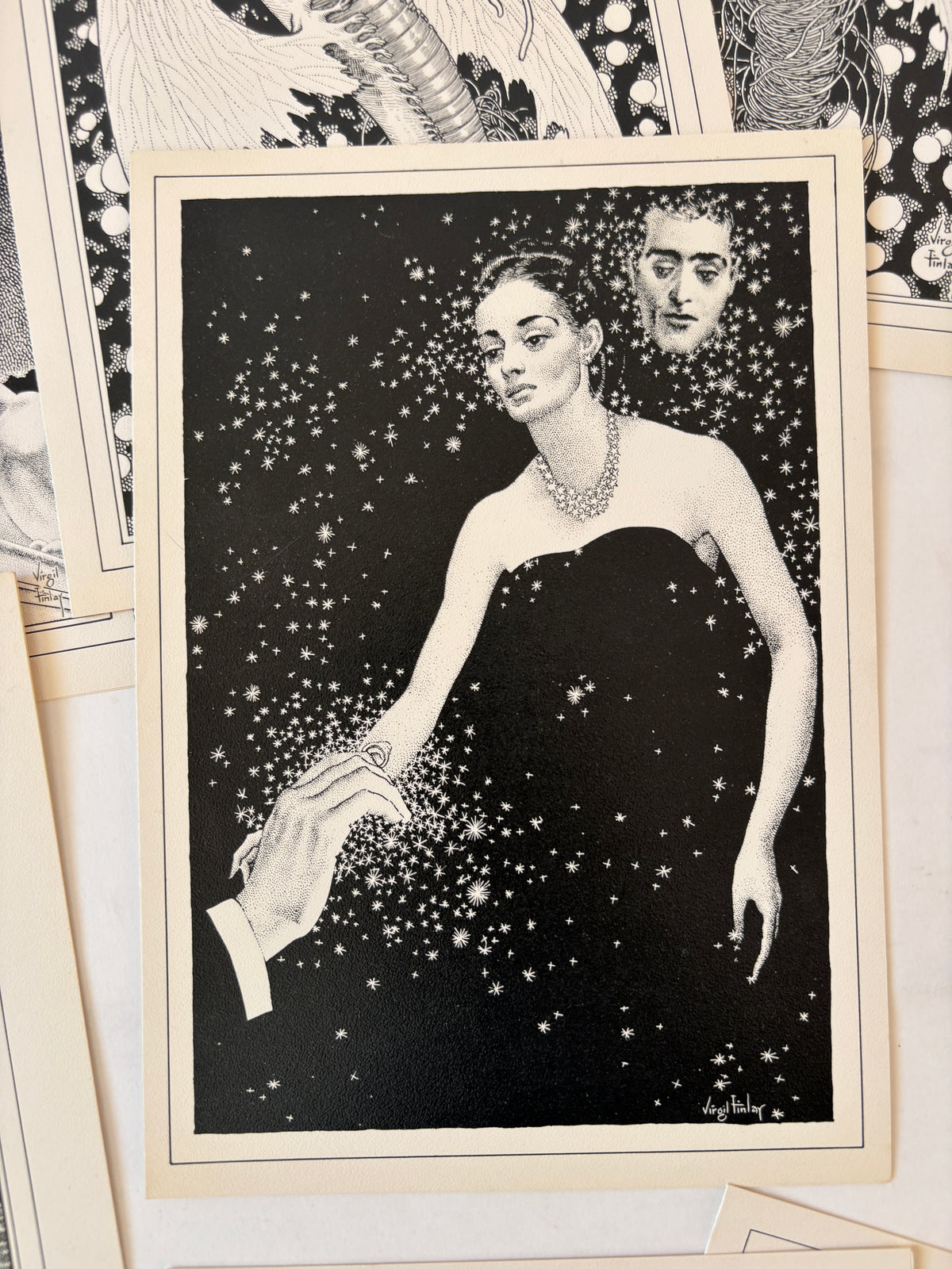 Virgil Finlay Greeting Card Set / Gerry de la Ree / 1979