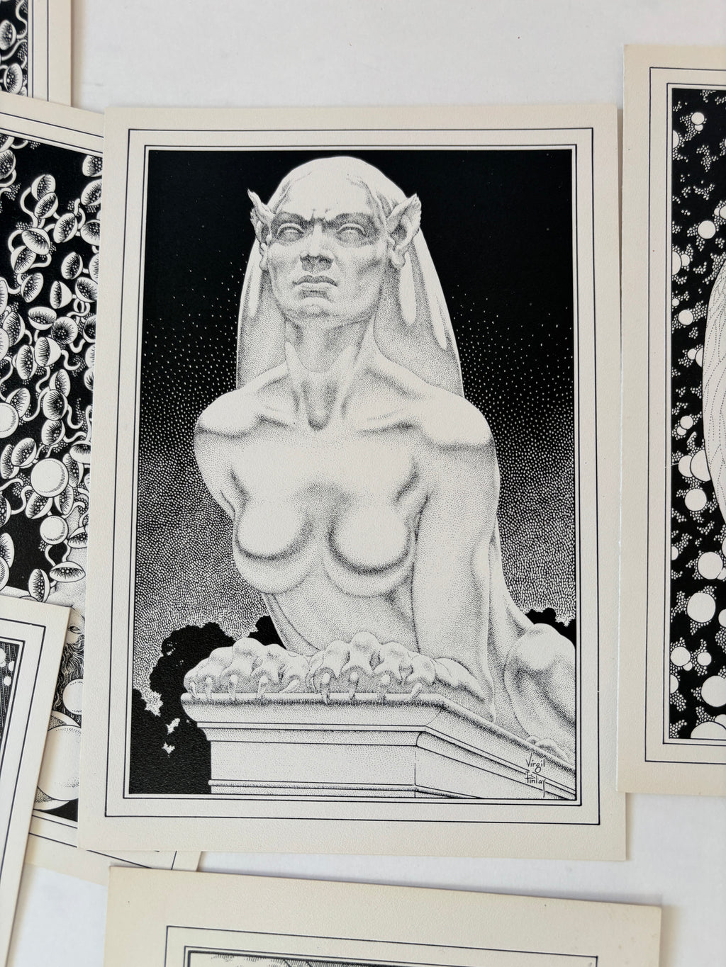 Virgil Finlay Greeting Card Set / Gerry de la Ree / 1979