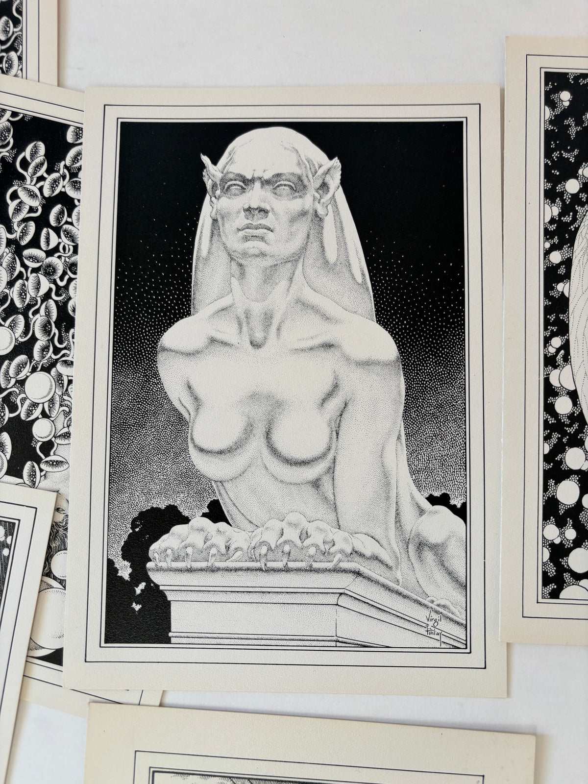 Virgil Finlay Greeting Card Set / Gerry de la Ree / 1979