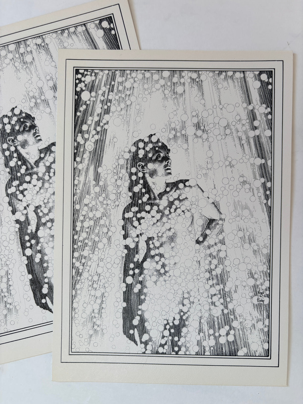 Virgil Finlay Greeting Card Set / Gerry de la Ree / 1979
