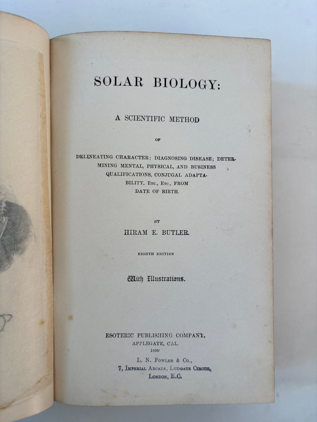 Solar Biology / Hiram E. Butler / 1899 / 8th Edition / Esoteric Publishing Company