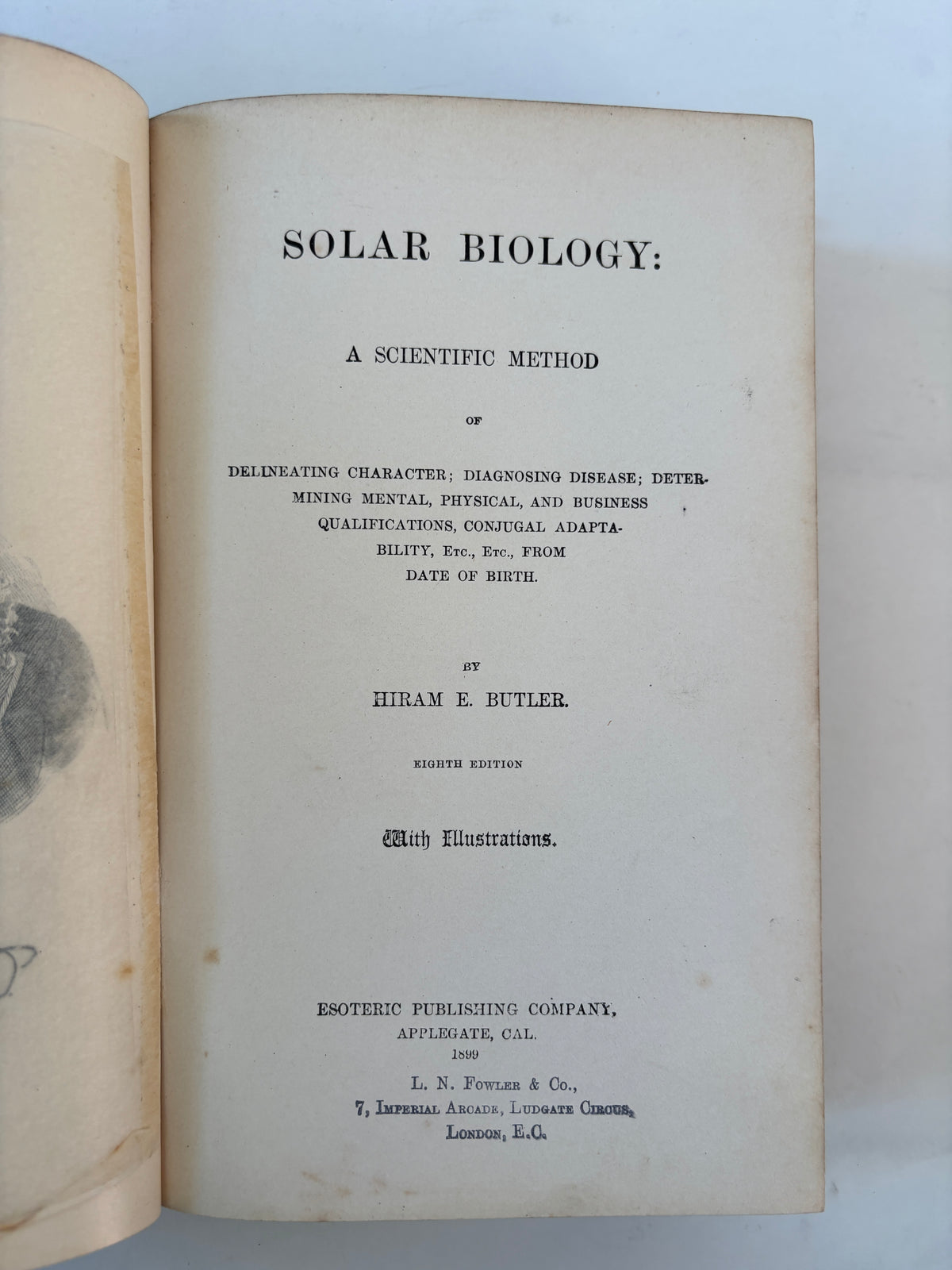 Solar Biology / Hiram E. Butler / 1899 / 8th Edition / Esoteric Publishing Company