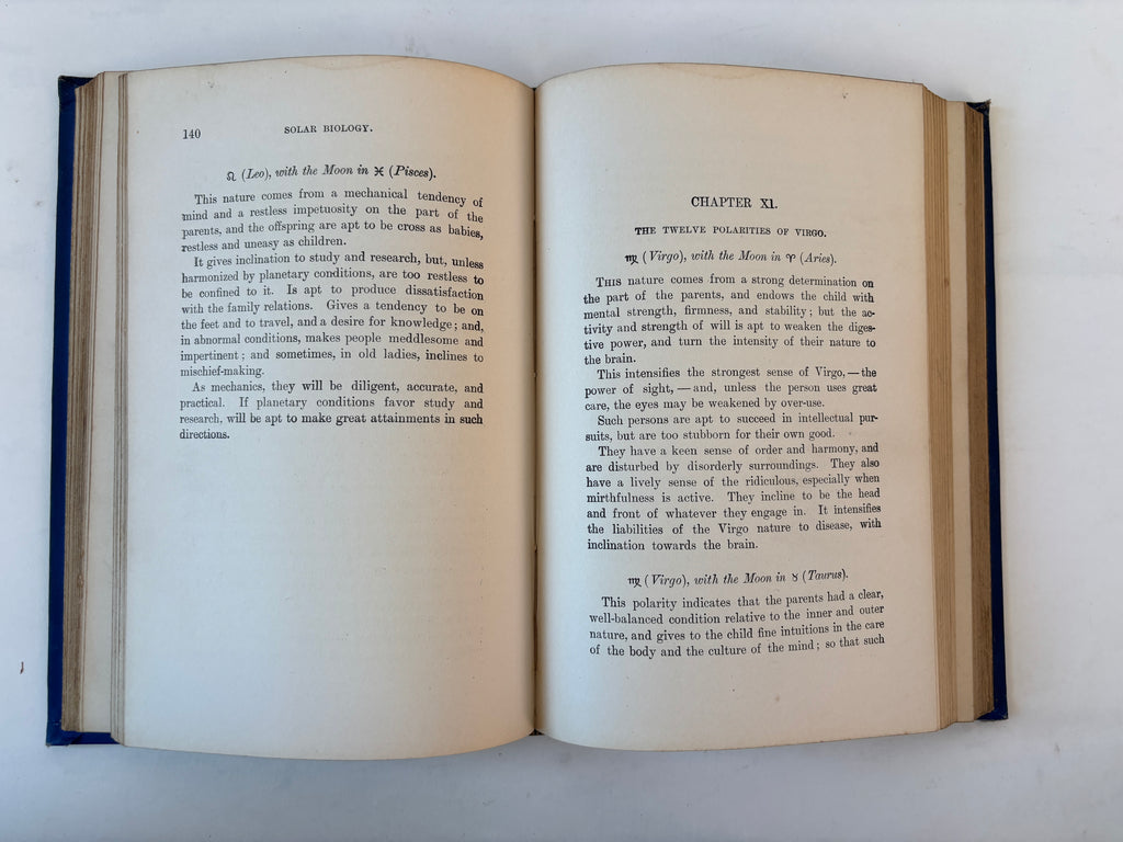 Solar Biology / Hiram E. Butler / 1899 / 8th Edition / Esoteric Publishing Company