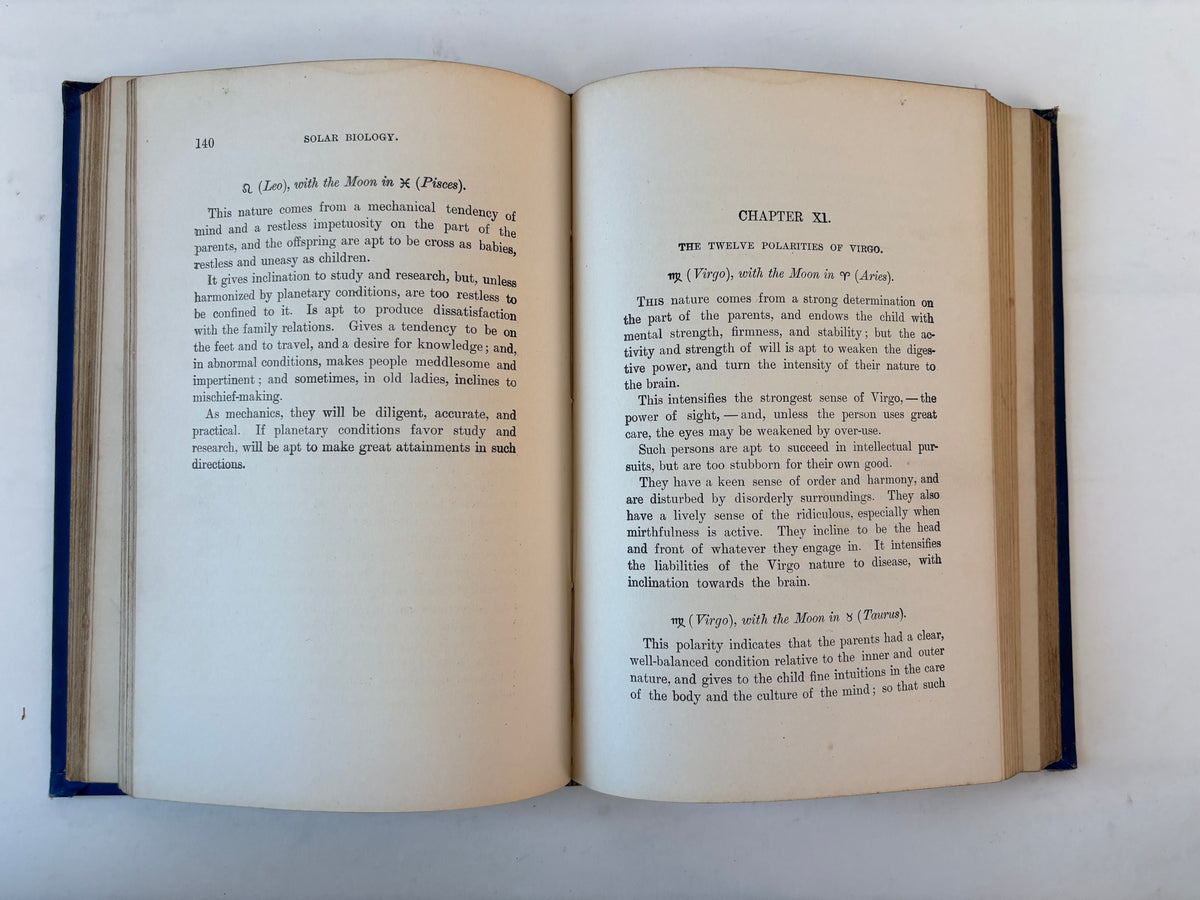 Solar Biology / Hiram E. Butler / 1899 / 8th Edition / Esoteric Publishing Company