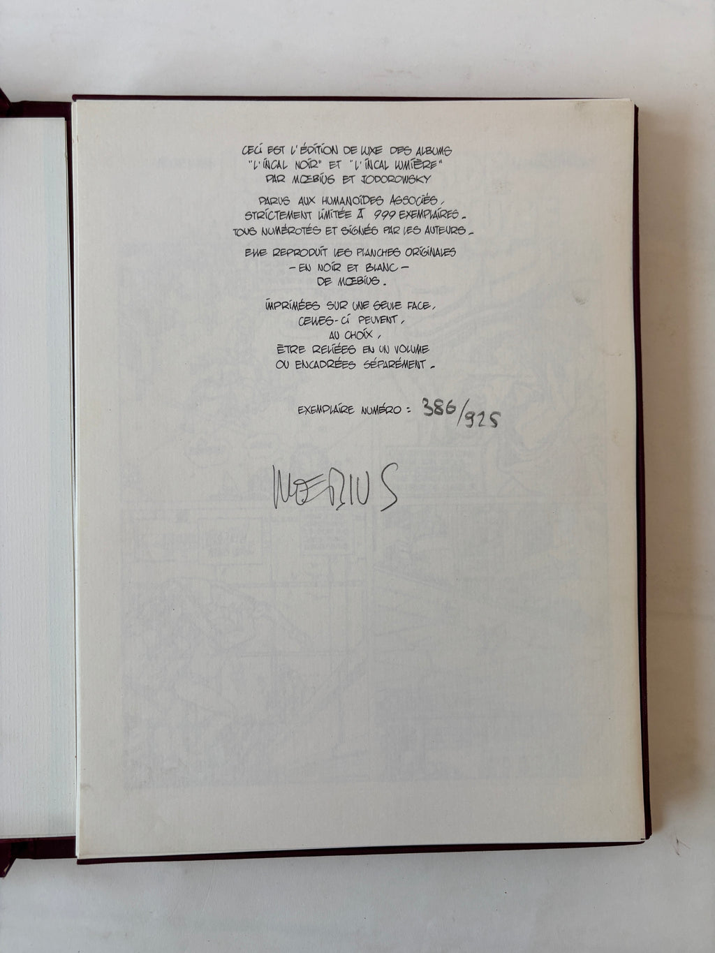 L'Incal Luxe / Moebius & Alejandro Jodorowsky / Unbound Signed & Numbered  Limited Edition / 1982 / Les Humanoides Associes