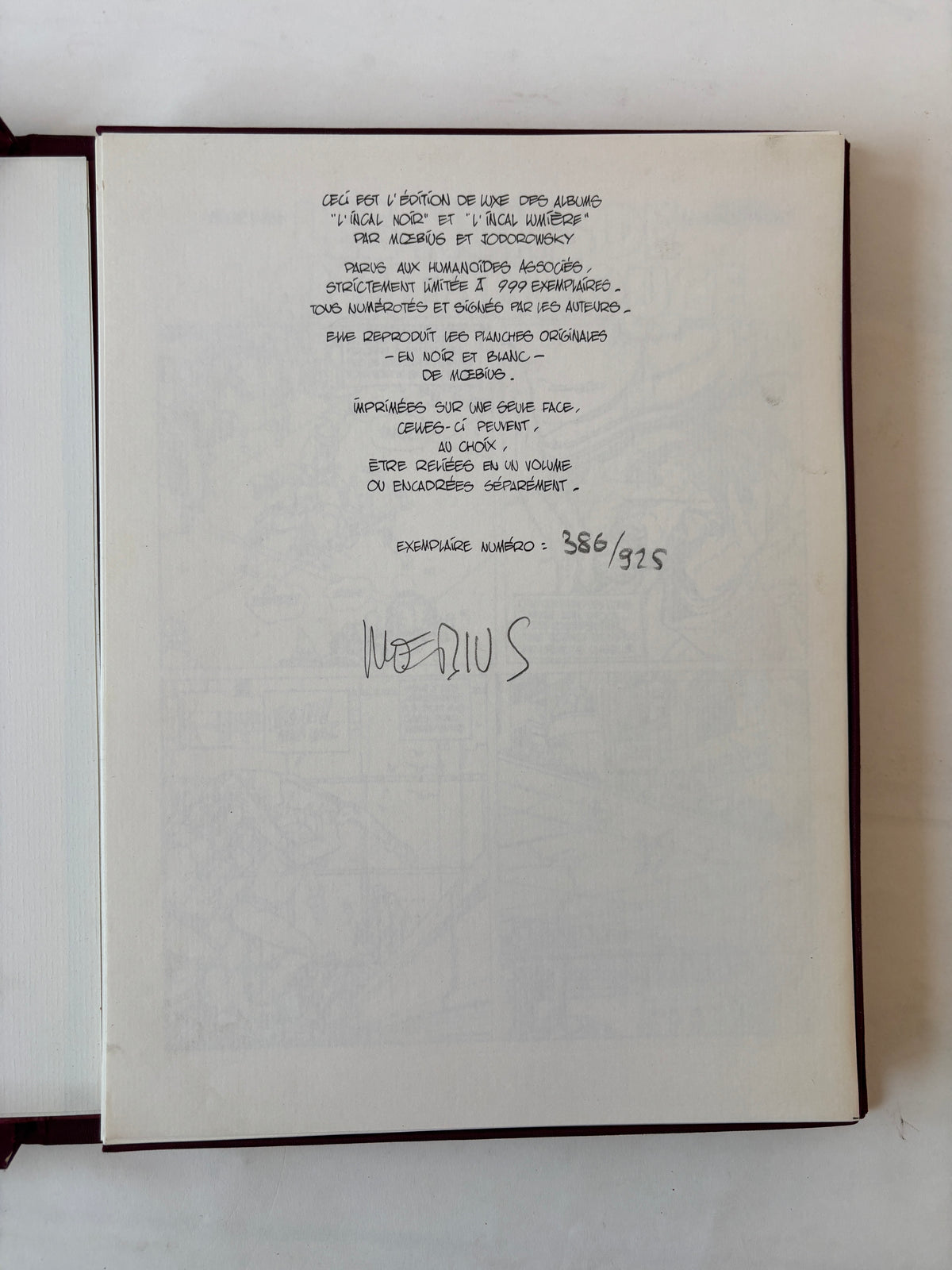 L'Incal Luxe / Moebius & Alejandro Jodorowsky / Unbound Signed & Numbered  Limited Edition / 1982 / Les Humanoides Associes