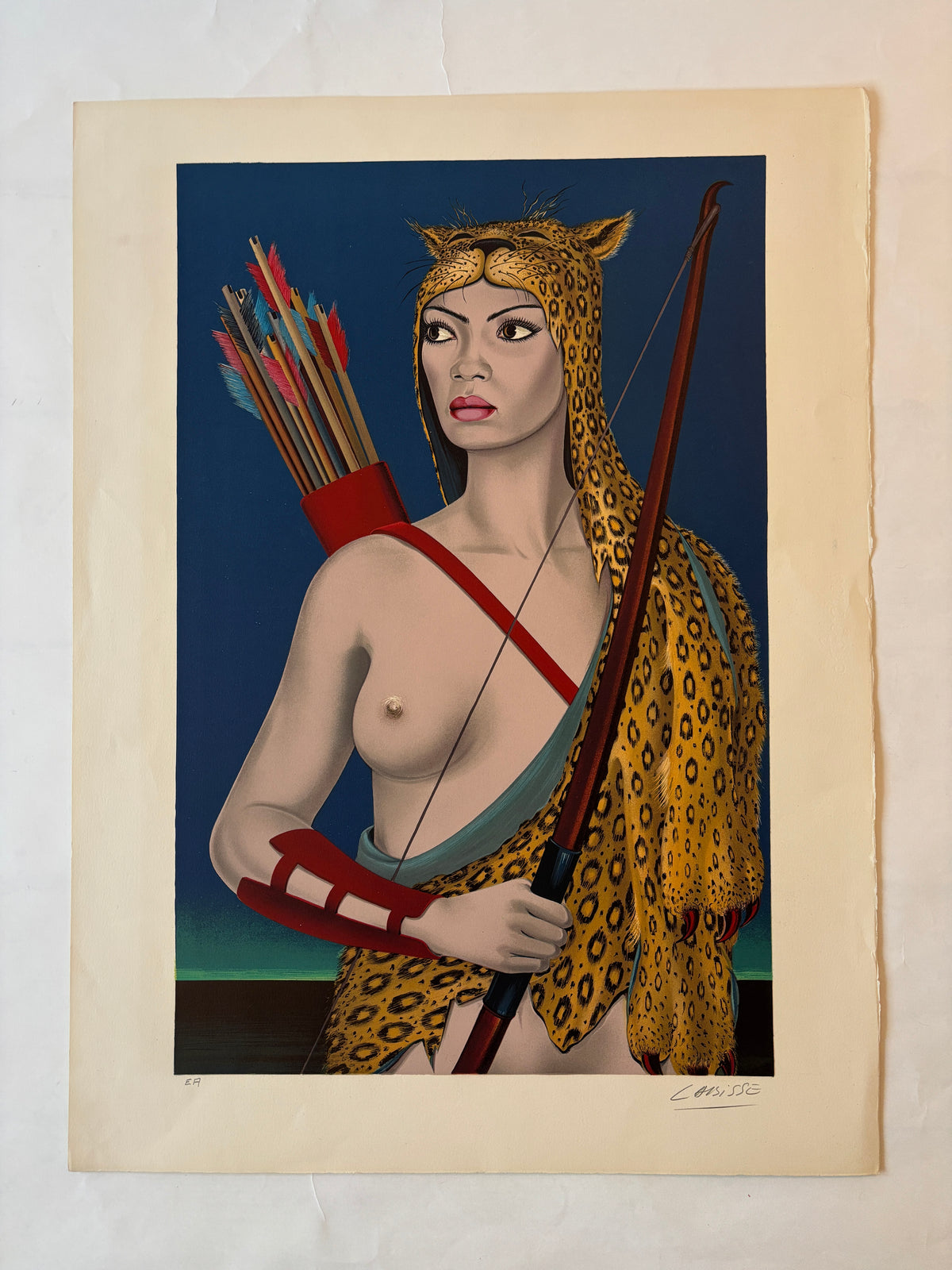 Warrior Female / Felix Labisse / Signed Print / Artist's Proof / 1960s