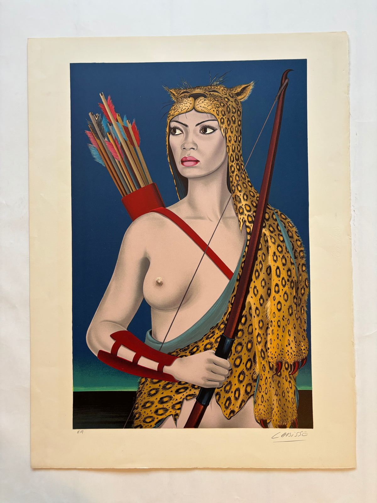 Warrior Female / Felix Labisse / Signed Print / Artist's Proof / 1960s