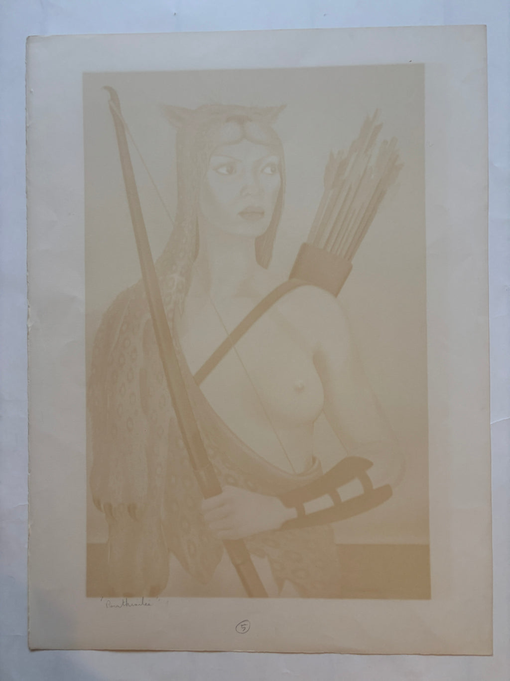 Warrior Female / Felix Labisse / Signed Print / Artist's Proof / 1960s
