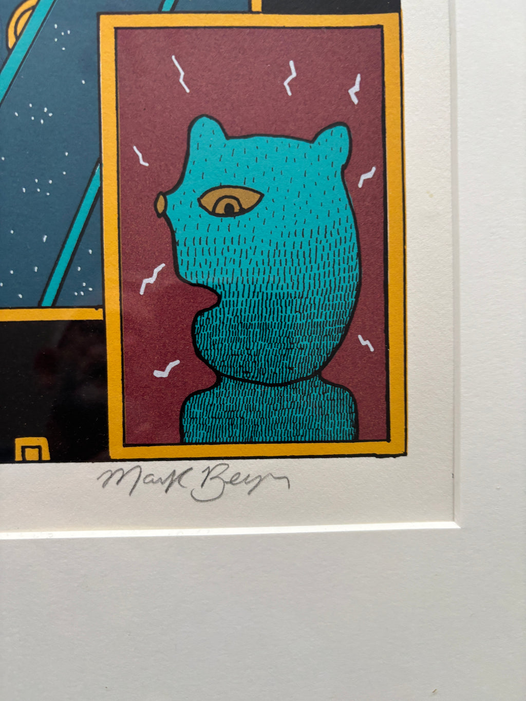 Untitled / Mark Beyer / Signed Limited Silkscreen Print / 1992 / France