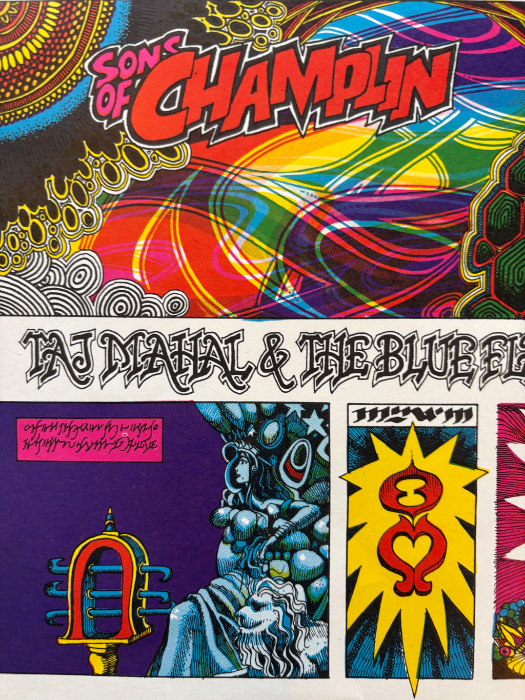Original Family Dog Psychedelic Concert Poster / Rick Griffin / Feat. Quicksilver Messenger Service, Taj Mahal / 1967