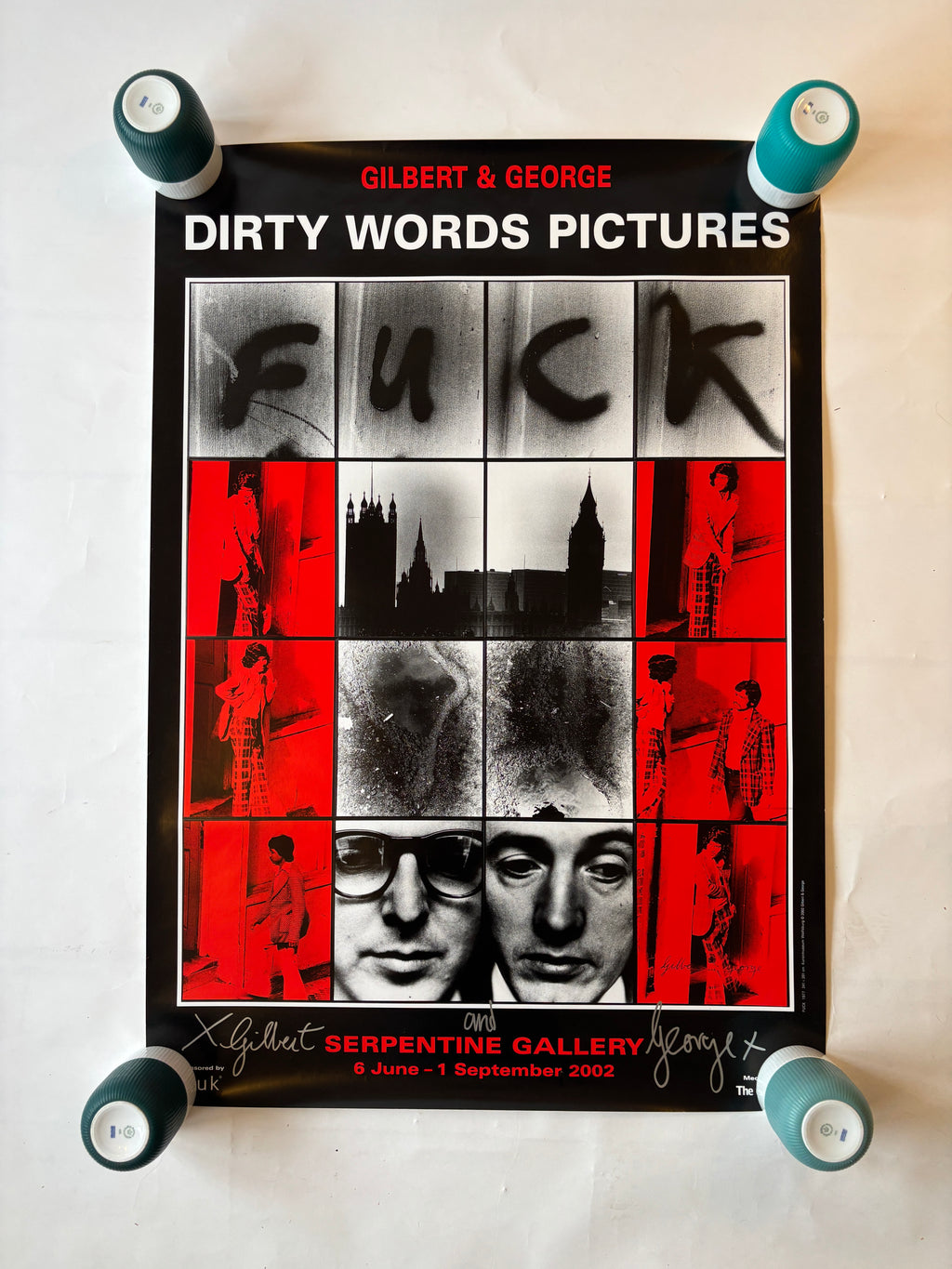 Dirty Words Pictures / Gilbert & George / Signed Exhibition Poster / 2002