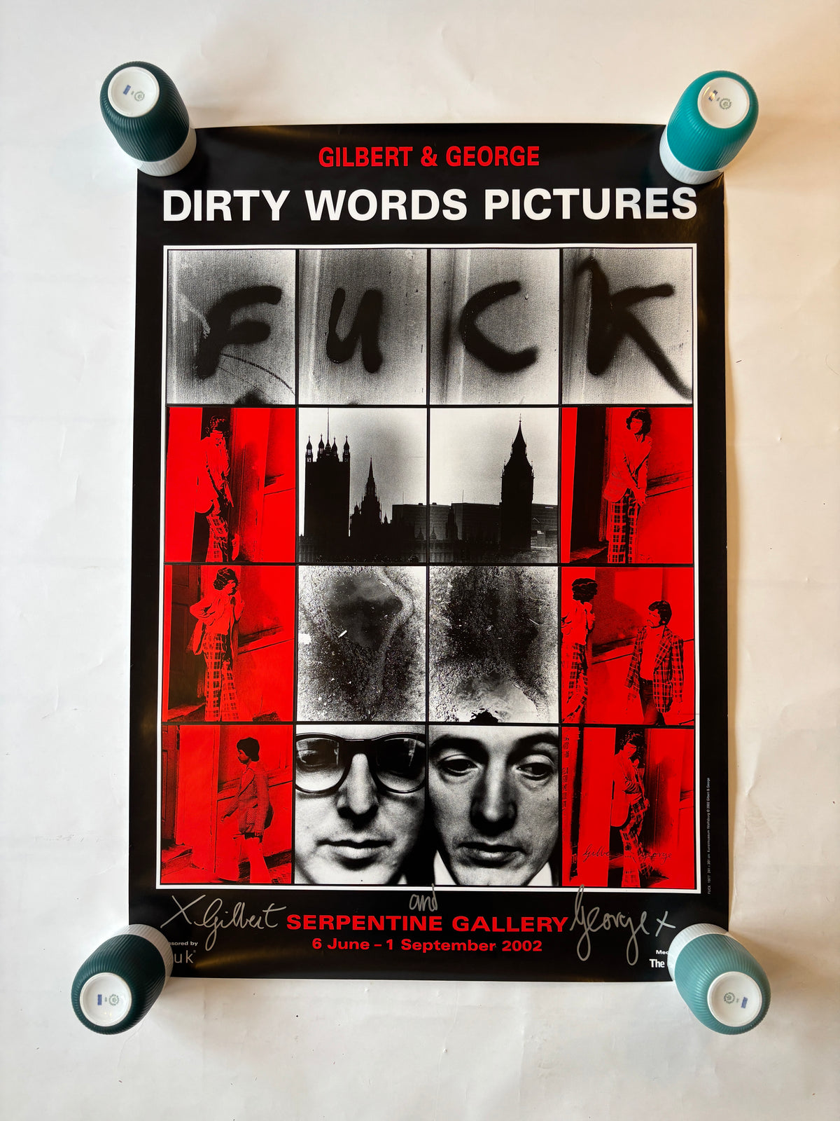 Dirty Words Pictures / Gilbert & George / Signed Exhibition Poster / 2002