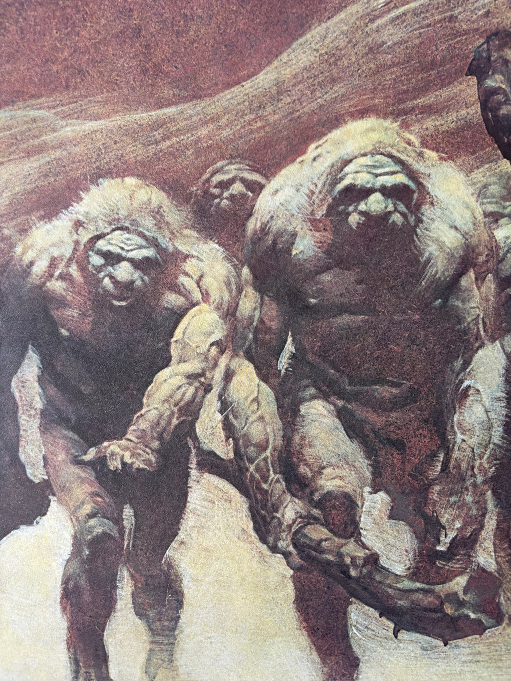 Neanderthals / Frank Frazetta / Original 1980 linen-backed poster