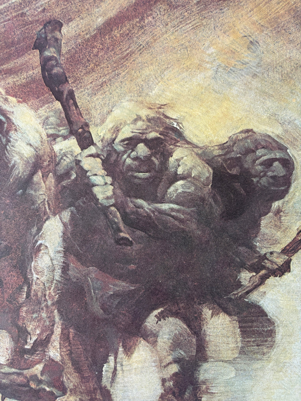 Neanderthals / Frank Frazetta / Original 1980 linen-backed poster