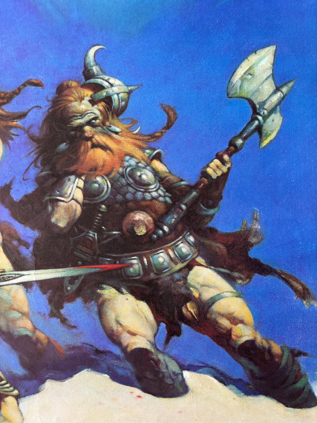 The Frost Giant's Daughter / Frank Frazetta / Original 1970s Linen-backed Poster / Worldbeaters