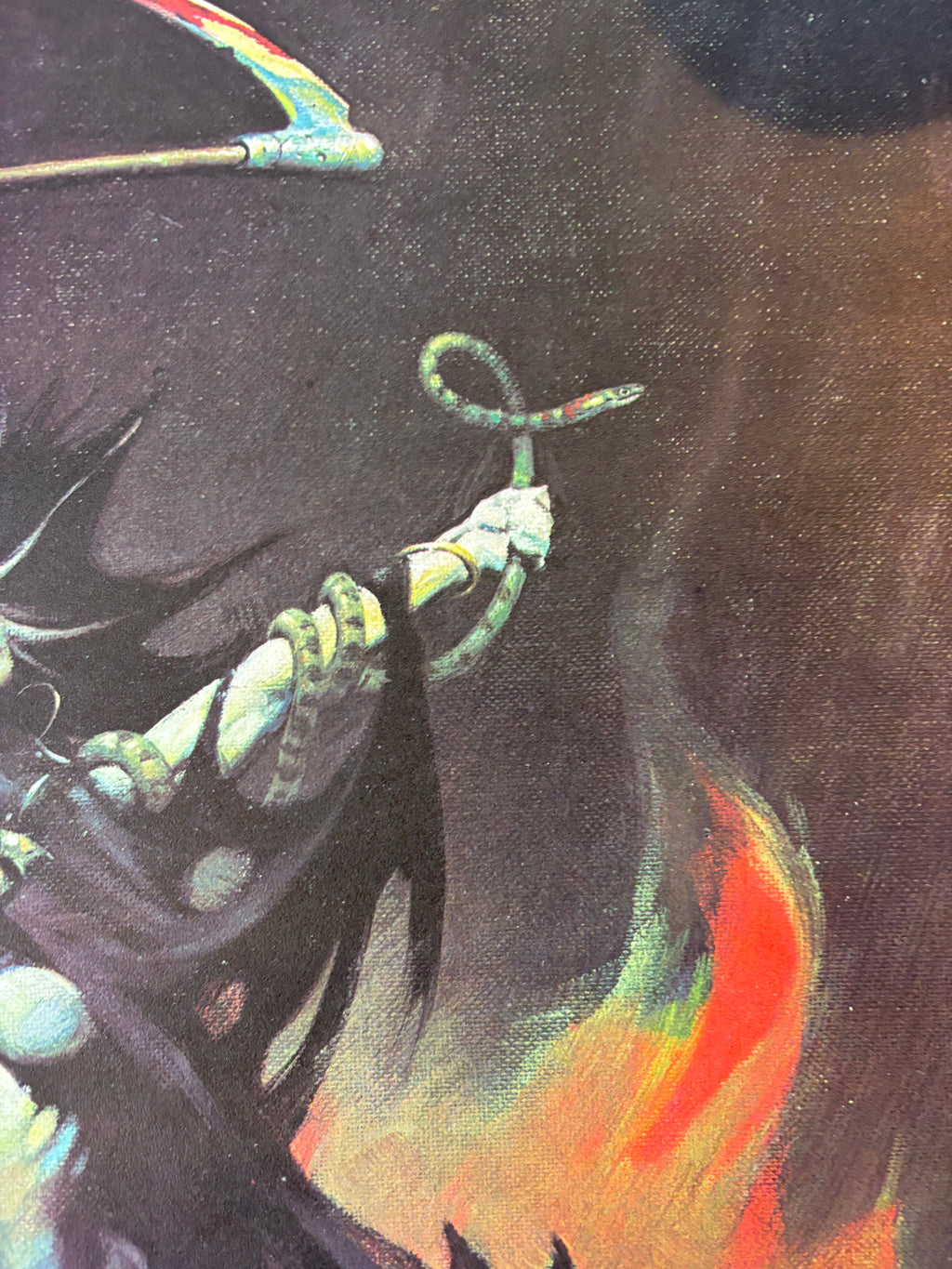 Woman with a Scythe / Frank Frazetta / Original 1970s linen-backed poster / Worldbeaters