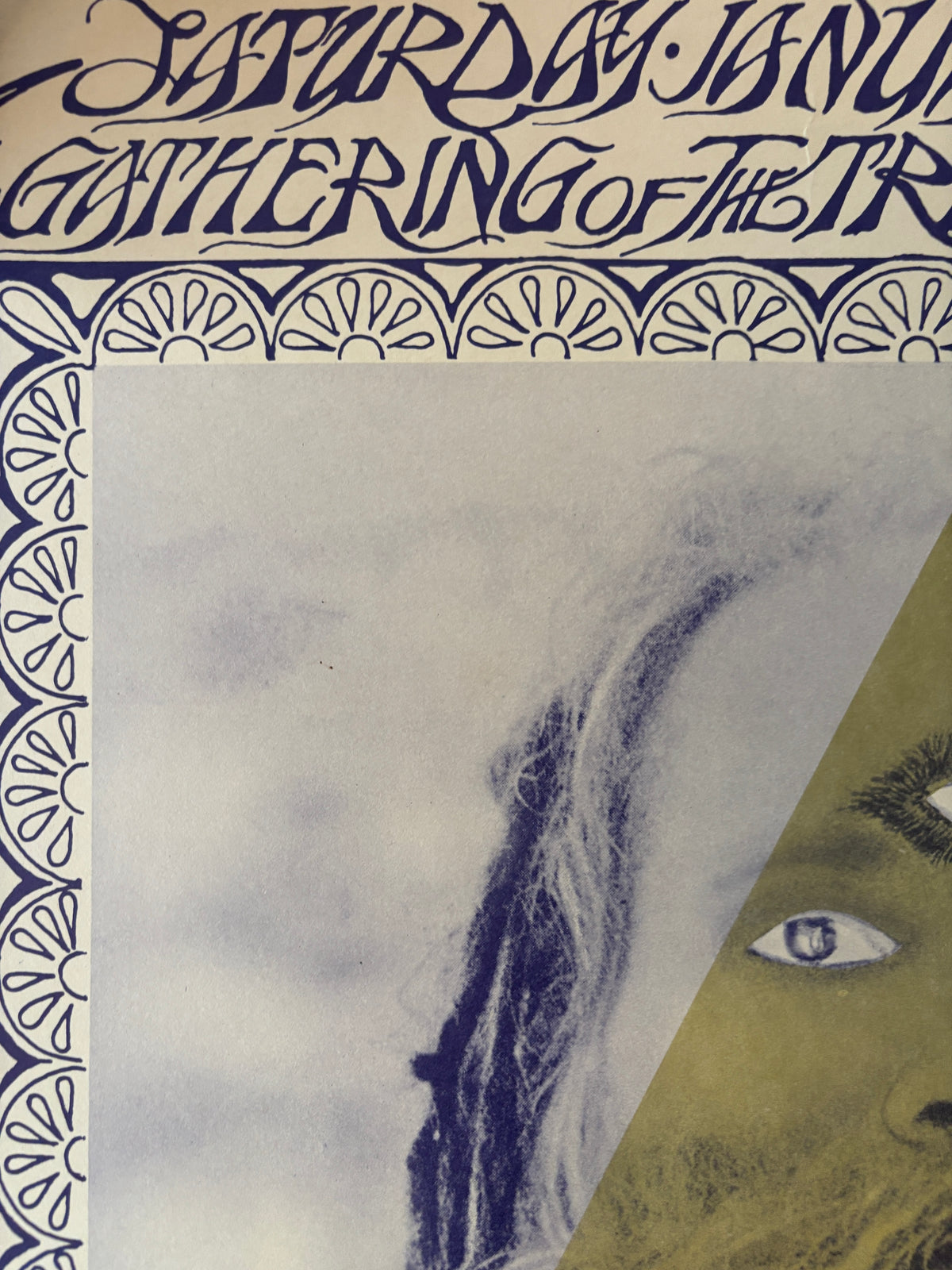 Human Be-In / Michael Bowen / 1967 / Feat. Alan Ginsberg & Timothy Leary / Original Signed Poster