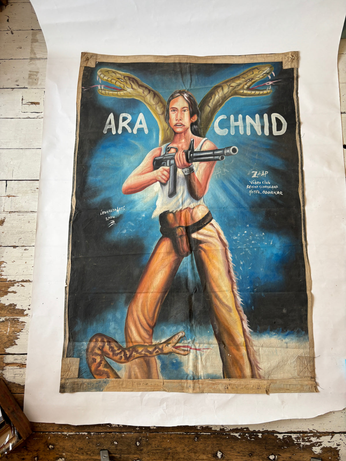 Arachnid / Hand-painted Ghanaian Move Poster / Leonardo Arts / 2004